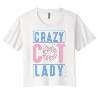 Crazy Cat Lady Women's Crop Top Tee