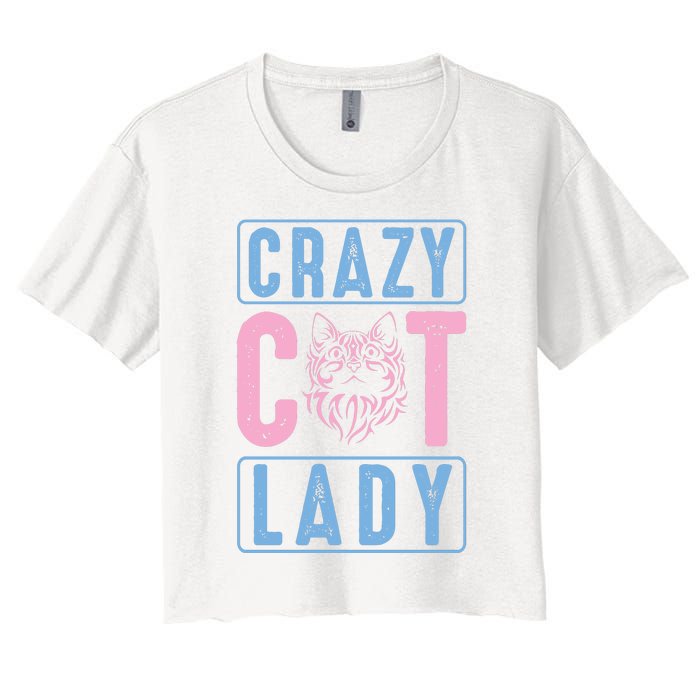 Crazy Cat Lady Women's Crop Top Tee