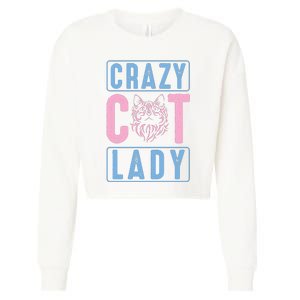 Crazy Cat Lady Cropped Pullover Crew