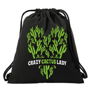 Crazy Cactus Lady Funny Desert Plant Succulents Lover Outfit Drawstring Bag