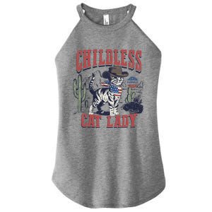 Childless Cat Lady Voting Kamala Harris 2024 Women's Perfect Tri Rocker Tank