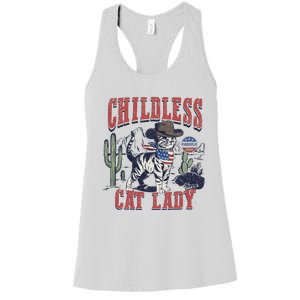 Childless Cat Lady Voting Kamala Harris 2024 Women's Racerback Tank