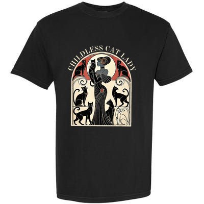 Childless Cat Ladies Cat Karma Retro Funny Garment-Dyed Heavyweight T-Shirt