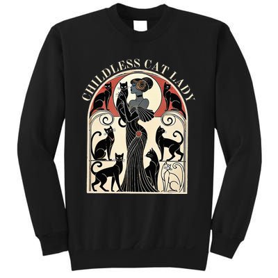 Childless Cat Ladies Cat Karma Retro Funny Sweatshirt