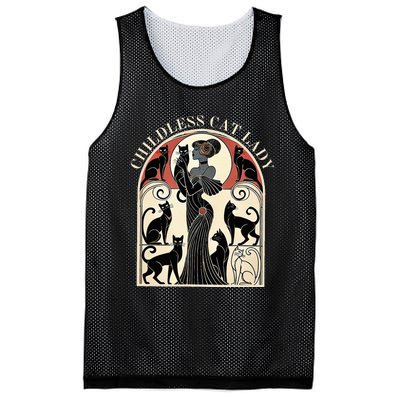 Childless Cat Ladies Cat Karma Retro Funny Mesh Reversible Basketball Jersey Tank