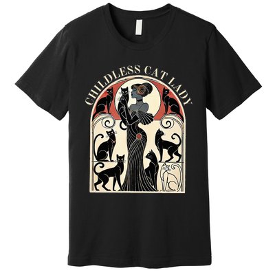 Childless Cat Ladies Cat Karma Retro Funny Premium T-Shirt