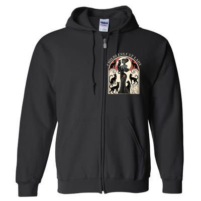 Childless Cat Ladies Cat Karma Retro Funny Full Zip Hoodie