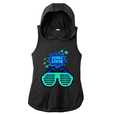 Cool Comic Lover Reading Glasses Comic Style Meaningful Gift Ladies PosiCharge Tri-Blend Wicking Draft Hoodie Tank