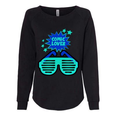 Cool Comic Lover Reading Glasses Comic Style Meaningful Gift Womens California Wash Sweatshirt