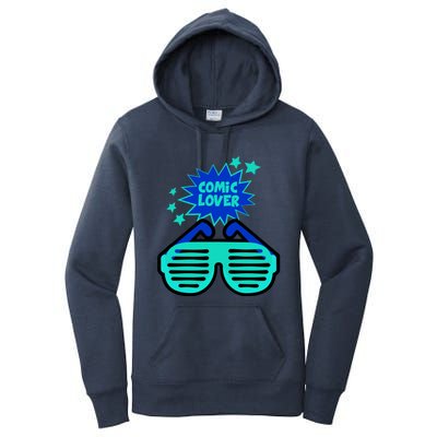 Cool Comic Lover Reading Glasses Comic Style Meaningful Gift Women's Pullover Hoodie