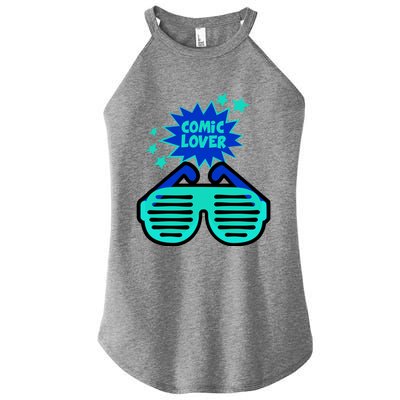 Cool Comic Lover Reading Glasses Comic Style Meaningful Gift Women’s Perfect Tri Rocker Tank