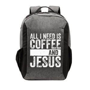 Christian Coffee Lover All I Need Is Coffee And Jesus Vector Backpack