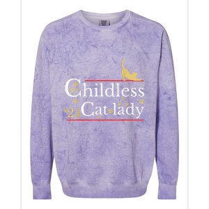 Childless Cat Lady For President Colorblast Crewneck Sweatshirt