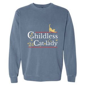 Childless Cat Lady For President Garment-Dyed Sweatshirt