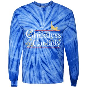 Childless Cat Lady For President Tie-Dye Long Sleeve Shirt