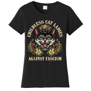 Childless Cat Ladies Against Fascism Women's T-Shirt