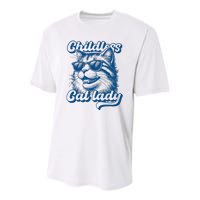 Childless Cat Lady Funny Cat Lover Youth Performance Sprint T-Shirt