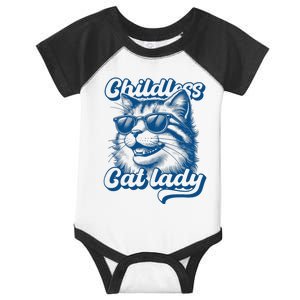 Childless Cat Lady Funny Cat Lover Infant Baby Jersey Bodysuit