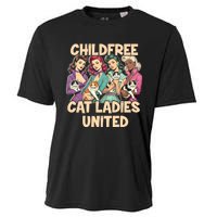 Childfree Cat Lady For Cat Mom Women Cat Ladies Cooling Performance Crew T-Shirt