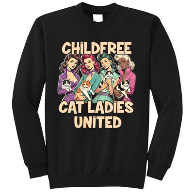 Childfree Cat Lady For Cat Mom Women Cat Ladies Sweatshirt