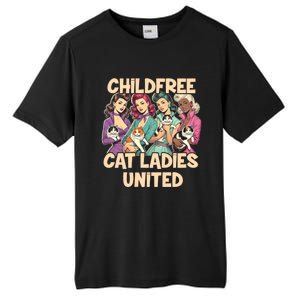 Childfree Cat Lady For Cat Mom Women Cat Ladies Tall Fusion ChromaSoft Performance T-Shirt