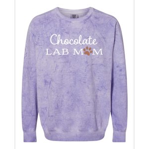 Cute Chocolate Lab Mom Gift For Lovers Colorblast Crewneck Sweatshirt