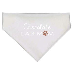 Cute Chocolate Lab Mom Gift For Lovers USA-Made Doggie Bandana