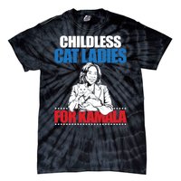 Childless Cat Ladies For Kamala Tie-Dye T-Shirt