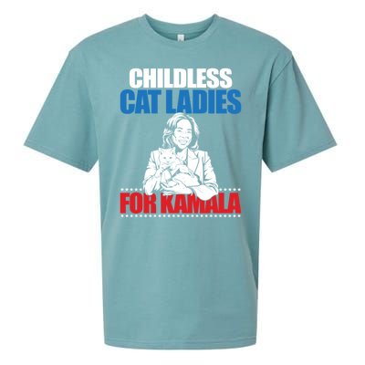 Childless Cat Ladies For Kamala Sueded Cloud Jersey T-Shirt