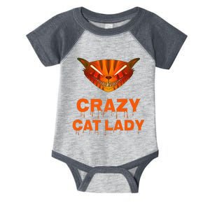 Crazy Cat Lady Halloween Evil Cat Infant Baby Jersey Bodysuit