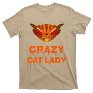 Crazy Cat Lady Halloween Evil Cat T-Shirt