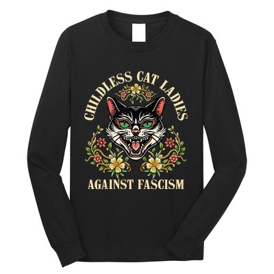 Childless Cat Ladies Against Fascism Long Sleeve Shirt