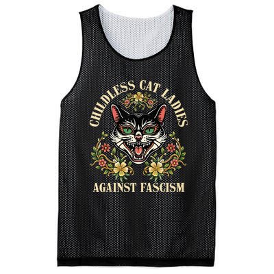 Childless Cat Ladies Against Fascism Mesh Reversible Basketball Jersey Tank