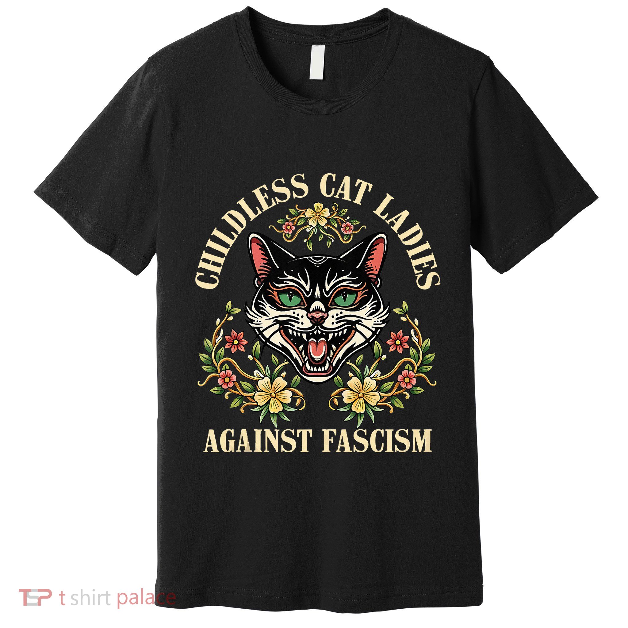 Childless Cat Ladies Against Fascism Premium T-Shirt