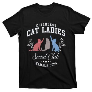 Childless Cat Ladies Social Club Voting Kamala Election 2024 T-Shirt