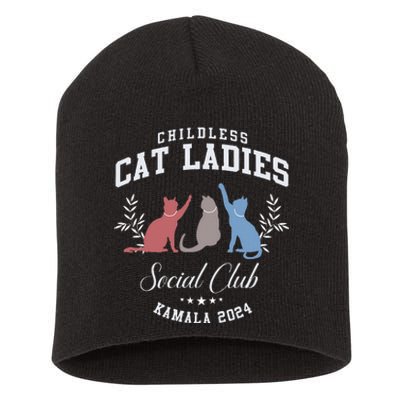 Childless Cat Ladies Social Club Voting Kamala Election 2024 Short Acrylic Beanie