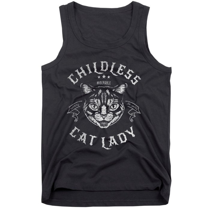 Childless Cat Lady Feminist Voting Ladies Is Voting Kamala Gift Tank Top