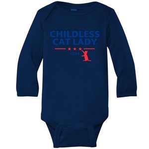 Childless Cat Lady 2024 Childless Cat Lady Baby Long Sleeve Bodysuit