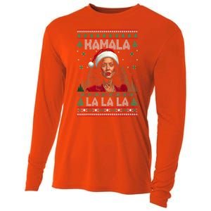 Christmas Comma La Funny Kamala Harris 2024 Xmas Women Gift Cooling Performance Long Sleeve Crew