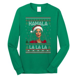 Christmas Comma La Funny Kamala Harris 2024 Xmas Women Gift Long Sleeve Shirt