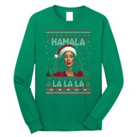 Christmas Comma La Funny Kamala Harris 2024 Xmas Women Gift Long Sleeve Shirt