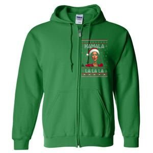 Christmas Comma La Funny Kamala Harris 2024 Xmas Women Gift Full Zip Hoodie