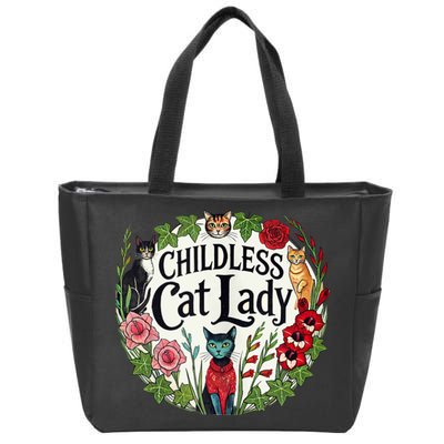 Childless Cat Ladies Against Fascism Zip Tote Bag