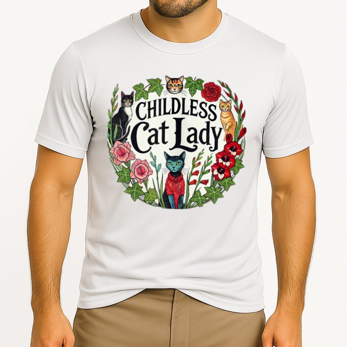 Childless Cat Ladies Against Fascism Cooling Performance Crew T-Shirt
