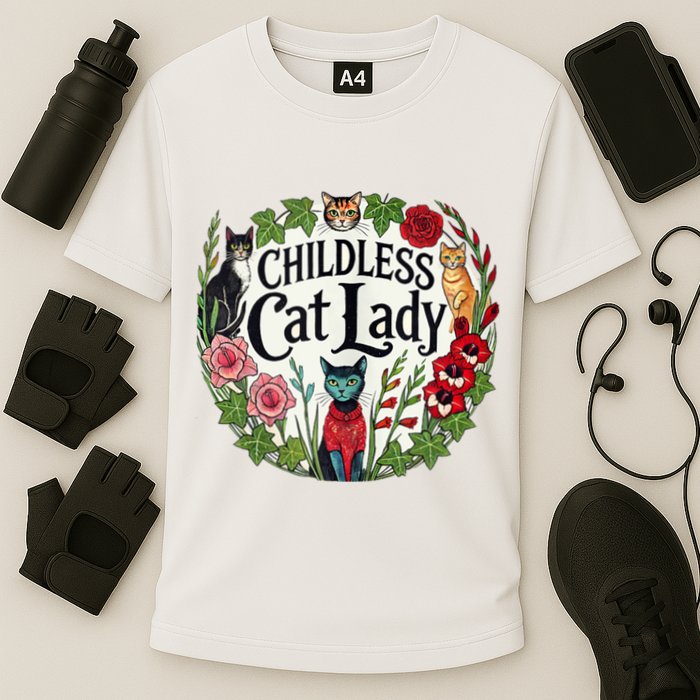 Childless Cat Ladies Against Fascism Cooling Performance Crew T-Shirt