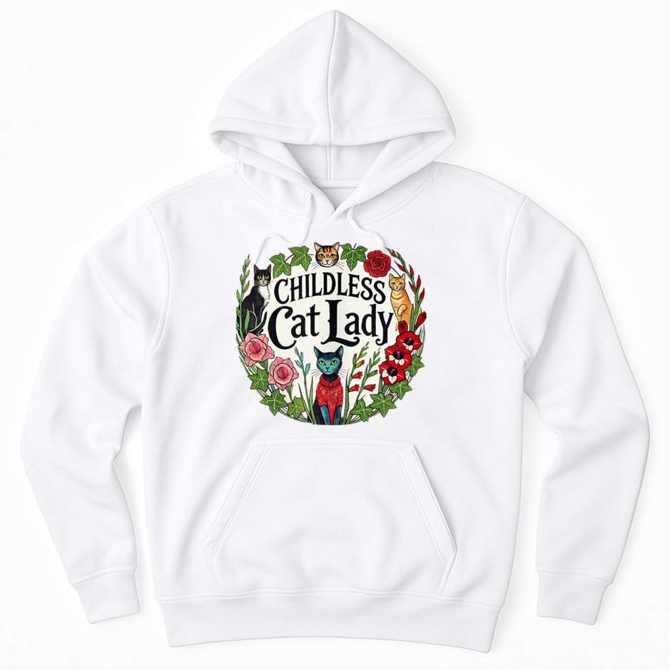 Childless Cat Ladies Against Fascism Hoodie