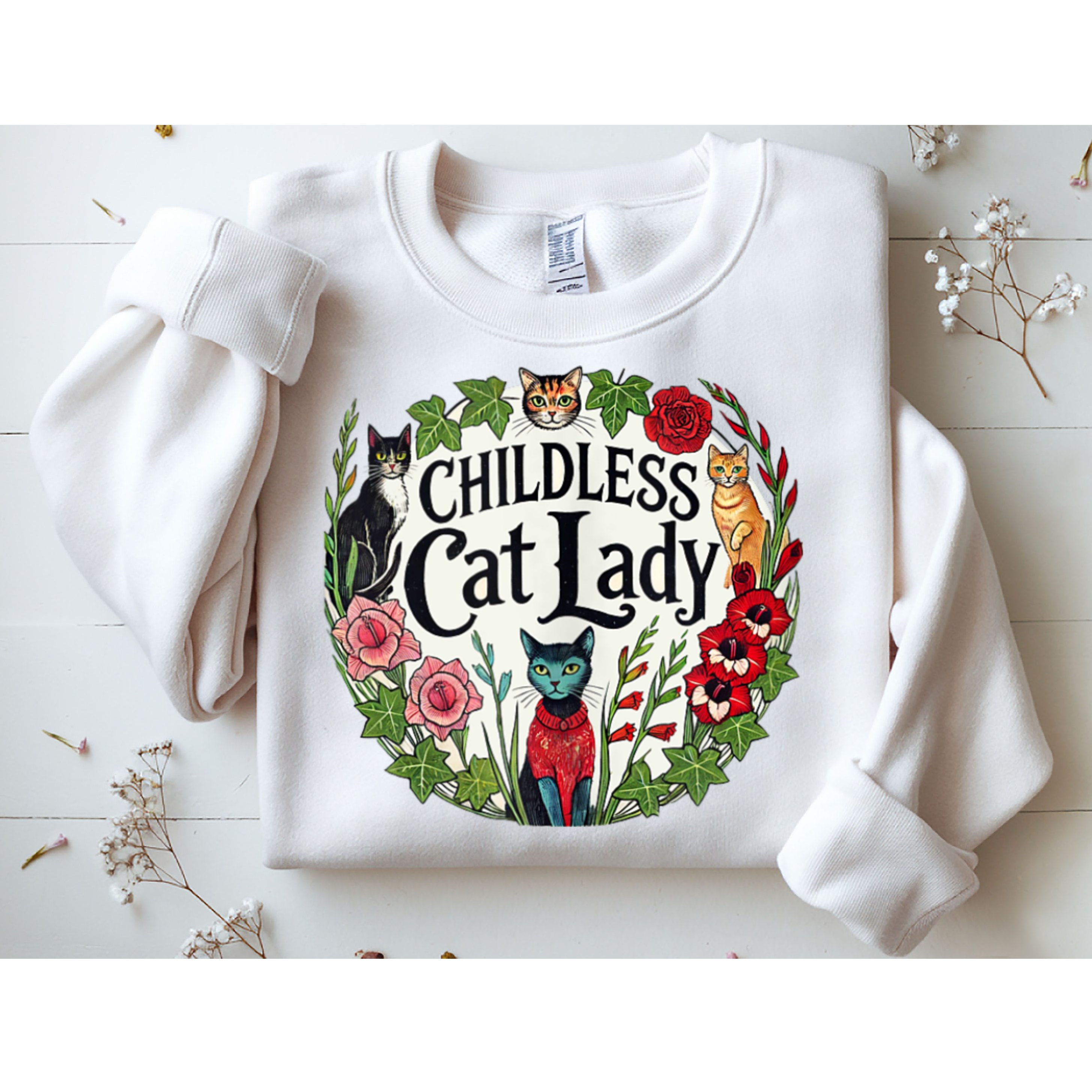 Childless Cat Ladies Against Fascism Sweatshirt