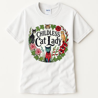 Childless Cat Ladies Against Fascism Tall T-Shirt