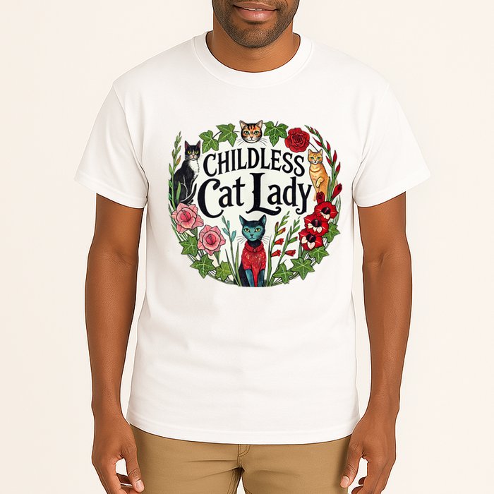 Childless Cat Ladies Against Fascism Tall T-Shirt