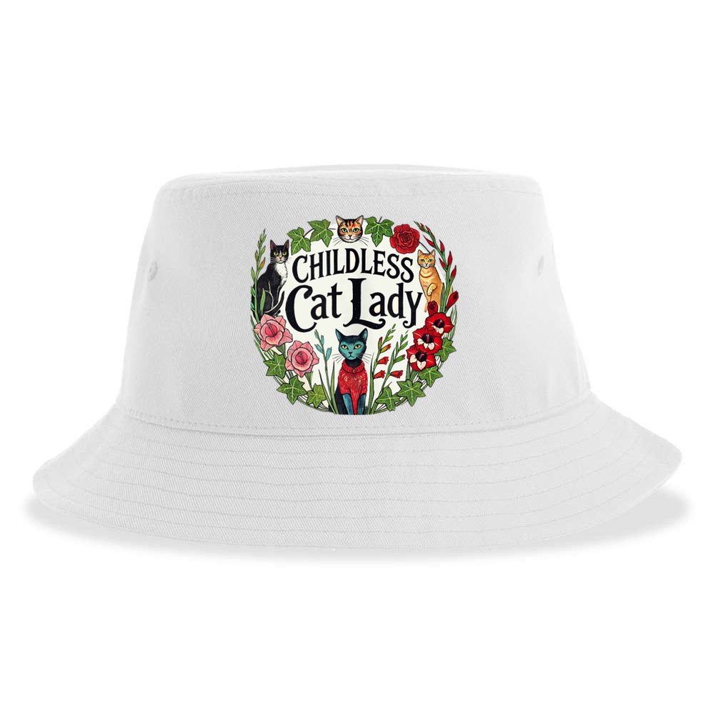 Childless Cat Ladies Against Fascism Sustainable Bucket Hat